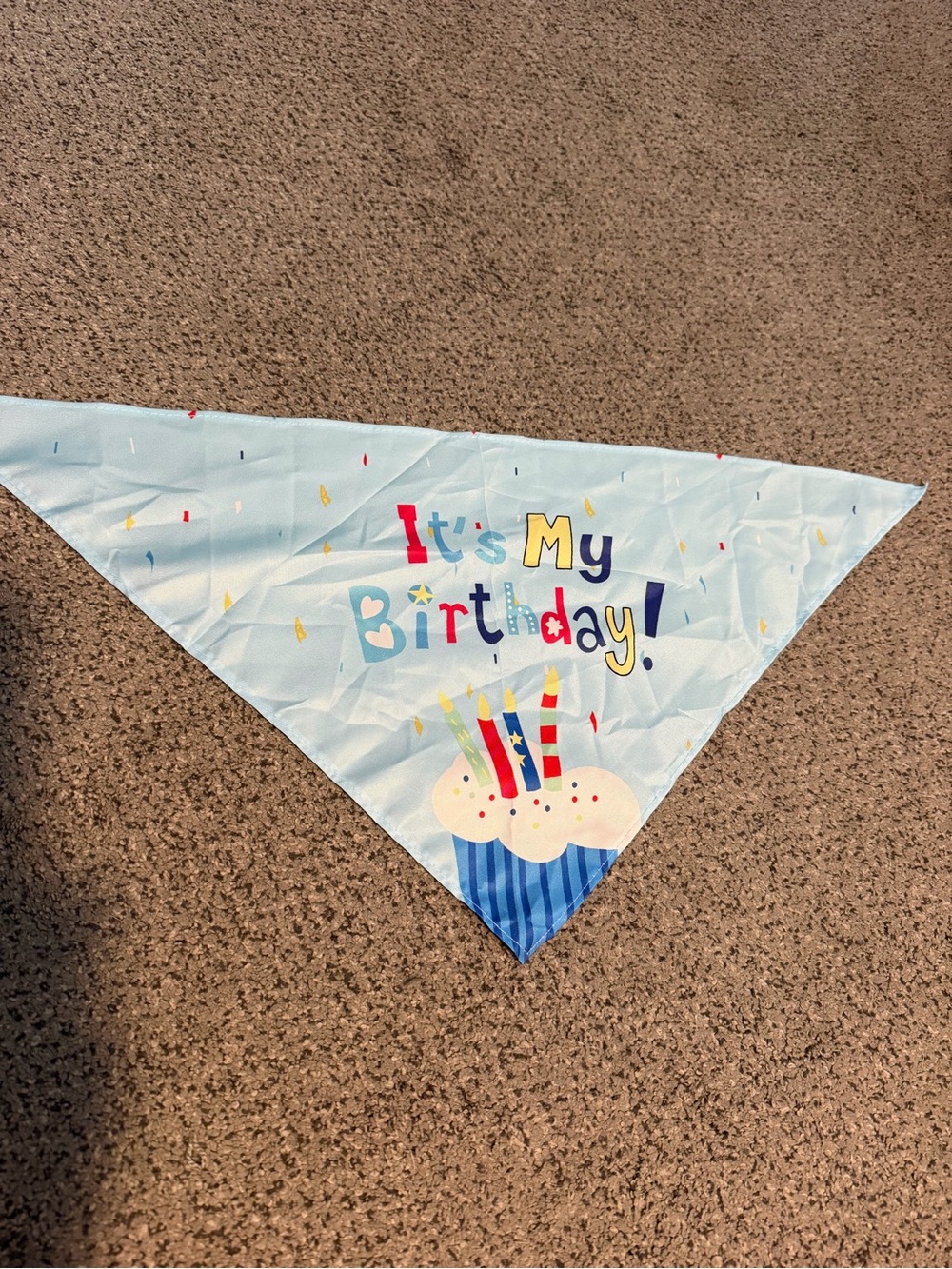 "It's My Birthday!" Light Blue Party Bandana